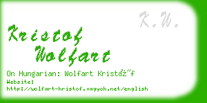 kristof wolfart business card